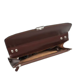 Gerard Hénon Cartable cuir chocolat- Atout-Homme Serviette/Cartable