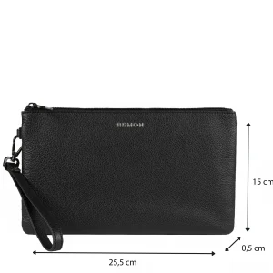 Bemon Grande pochette en cuir Enzo-Homme Sacoche Main