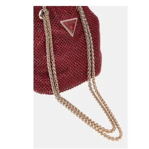 Guess Mini sac seau Zalina strass-Femme Sac Porté Main | Sac Porté Épaule