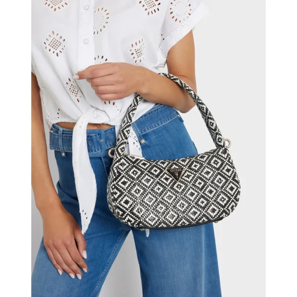 Guess Sac d’épaule Rianee-Femme Sac Porté Épaule