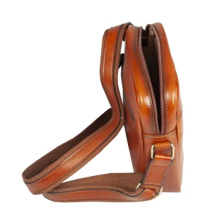 Gerard Hénon Sacoche cuir marron – Verone-Homme Sacoche Bandoulière