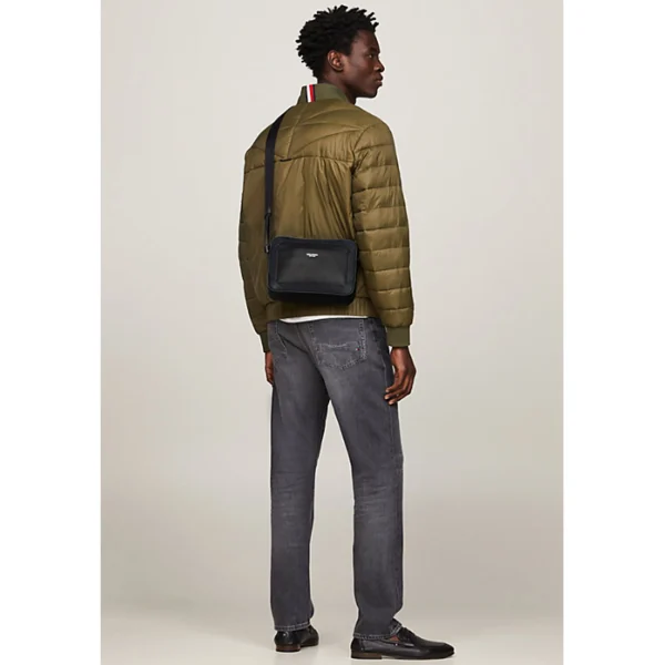 Tommy Hilfiger Sacoche en cuir TH Saffiano-Homme Sacoche Bandoulière